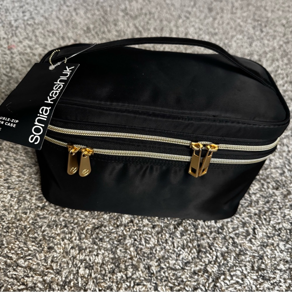 Sonia Kashuk Black Cosmetic Organizer with Gold Accents